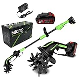Akku Gartenfräse, Bodenhacke Elektrisch Gartenfräse Motorhacke für Auflockern, Bearbeiten und Kompostieren