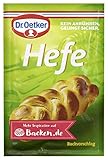 Dr. Oetker Hefe 4 x 7 g – Ein herrlich lockerer Hefeteig entsteht aus der Dr. Oetker Trockenhefe, die Teige bis zu 500 g Weizenmehl lockert und sich damit zum Backen von Kuchen und Broten eignet.