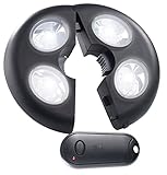 Lunartec Sonnenschirm Beleuchtung: Helle LED-Schirmleuchte LSL-120, IP44, Fernbedienung, dimmbar, 120 lm (LED Sonnenschirmbeleuchtung, LED-Beleuchtung für Sonnenschirm, Batterie Leuchten)