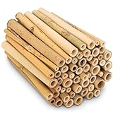 GARDIGO® Bambusröhrchen für Insektenhotel - 150 Stück - Bambus Niströhren für Wildbienen, Zubehör für Insektenhaus, Bienenhotel, Wildbienenhaus I Bambusrohr, Bambusstäbe