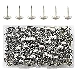 Ruidee 200 Stück Metall Rundkopfnägel Thumbtacks Polsternägel Kopfnägel Möbel Nägel Vintage für Sessel, Möbel, Bett, Dekornagel (Silber)
