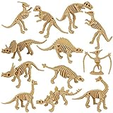 G-LTECK Dinosaurier Fossilien Spielzeug, Dinosaurier Figuren Skelett Dino Skelett Modell DIY 12 Packungen Dinosaurier Spielset für Kleinkinder