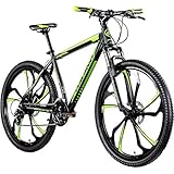 Galano 650B MTB Hardtail Mountainbike 27,5 Zoll Primal Fahrrad Mountain Bike (schwarz/grün, 48 cm)