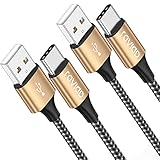 RAVIAD USB C Kabel, [2 Stück 2M] Ladekabel USB C Nylon Schnellladekabel Typ C Ladekabel für Samsung Galaxy S23 S22 S21 S10 A73 A72 A53 Tab S6 Lite Huawei P30 P20 Lite Mi 10