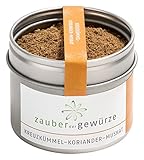 Zauber der Gewürze Kreuzümmel-Koriander-Muskat Mischung, ayurvedische Gewürzmischung gemahlen, 100% naturrein, ohne Zusätze, Spitzenqualität in wiederverschließbarer Aroma-Dose, 45 g