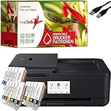 realink Bundle PIXMA TS9550 Drucker (A3 mit Scanner und Kopierer) mit 15 XXL Druckerpatronen