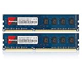 Kuesuny 8 GB Kit (2X4GB) DDR3 1600 MHz Udimm-RAM PC3-12800 PC3-12800U 1,5 V CL11 240 Pin 2RX8 Upgrade des RAM-Moduls für ungepufferten Desktop-Computerspeicher mit Zwei Rängen ohne ECC