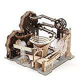 Hallisun Kugelbahnen 3D Holzpuzzle für Erwachsene, Murmel Labyrinth Modell, DIY Bausätze Handwerk, Achterbahn Mechanik Getriebesatz, Hobby Spielzeug, Valentinstags Geburtstags für Bastler, 196 Teile