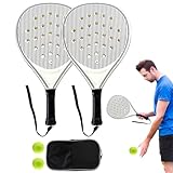Tennisschläger-Set – Paddle-Tennisschläger – optimierte Luftstromlöcher, Sporttraining, Übungsausrüstung für Anfänger, Junior, Erwachsene, Männer, Frauen, Mädchen, Outdoor-Reisen