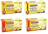 Teekanne Ingwer Tee Mix - Ingwer-Pur, Ingwer-Orange,...