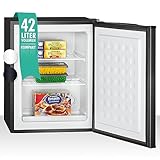 Bomann Gefrierbox klein mit 42L Nutzinhalt, Mini Gefrierschrank mit 2 herausnehmbaren Gitterablagen, Gefrierschrank mit wechselbarem Türanschlag & stufenloser Temperaturreglung, GB 7236 schwarz