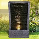 Gartenbrunnen Brunnen Zierbrunnen Zimmerbrunnen Springbrunnen Brunnen Wasserfall Wasserspiel für Garten (KÖNIGSBACH mit LED-Licht -230V)