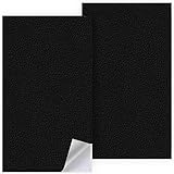 LABUYI 2 Stück Schwarz Kunstleder Selbstklebend Lederflicken, 10×20cm, für Autositze, Sofas, Möbel Leder Reparatur