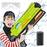 Elektrische Wasserpistole für Erwachsene Kinder, Automatische Wasserspritzpistole mit Große Kapazität, 8-10M Langstrecke, Stärkster Wasser Soaker Gun Spielzeug für Sommer Pool Strand Party Outdoor