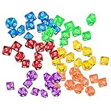 Yourandoll 60 STÜCKE Polyedrische Würfel D10 (0-9) Dice Würfel Spielwürfel for DND RPG Tischspiele