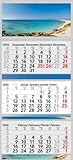 XXL 3 Monatskalender 2026 Elafonisi Beach mit 3/4 Monate Foto Kalender Strand Motiv Mittelmeer Wandkalender ohne Werbung Fotokalender Bürokalender Motivkalender Mehrblockkalender (3 Monatskalender)