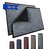 TRIBURG® Fußmatte 90x150 Anthrazit Schwarz - Schmutzfangmatte 90 x 150 wetterfest, wasserfest, waschbar - Fußmatte außen/innen -rutschfeste Fussmatte Aussenbereich und Innenbereich