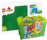 Lego DUPLO 3er Set: 10914 Deluxe Steinebox, 10980 Bauplatte in Grün & 30333 Mein erster Elefant