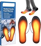 Beheizbare Einlegesohlen, Fußwärmer, 2025 Neu Sohlenwärmer, Wärmesohle, Fußwärmer Wärme Thermosohlen für Männer und Frauen (35-45)