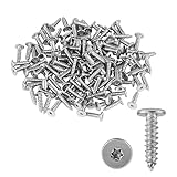 130 Stück selbstschneidende Torx-Schrauben, M4x16mm Torx-Schrauben mit flachem Kopf, Schrauben aus Edelstahl 304 für Heimwerker, Schreiner oder Befestigungselemente wie Möbel, Technik