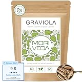 Graviola Kapseln - 2 Monate Vorrat - Natürlicher Frucht Extrakt - Wohlbefinden Stoffwechsel - Vegan und glutenfrei - von MoriVeda - 120 Stück