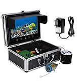 Bewinner Tragbare Unterwasserfischerkamera mit Tragetasche 9 Zoll TFT 30 LEDs 1000TVL HD Fish Finder wasserdichte Fischerkamera für See/Flussangeln 30M Kabel(90°)