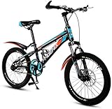 20-Zoll mit Variabler Geschwindigkeit Mountainbike, Kinderfahrrad bequemer Sattel, rutschfestes Pedal, Federgabel, sicher und einfühlsam Brake, (Color : A, Size : 20 inch)