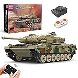 Mould King 20020 Technik Panzer Bausteine Modell, Ferngesteuert Tank für Erwachsene und Kinder, Panzer Spielzeug Bausatz mit Fernbedienung und App Dual Control