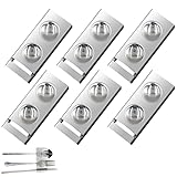 SEATOGEM 6 Stück Edelstahl Messerbänke, Besteckhalter, 3 in 1 Besteckeinsätze, Kreative Besteckbank, Besteckeinlage mit Kreisförmige Rillenlöcher, Besteckkasten für Löffel, Gabeln, Messer