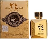 Oud 24 Hours Majestic Gold Eau de Parfum 100 ml – Unisex langanhaltendes Parfüm mit reichhaltigen Oud-, Bernstein- und blumigen Noten – luxuriöser orientalischer Duft für Damen und Herren