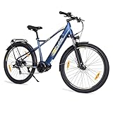 Eleglide C1/C1 ST E Bike mit Mittelmotor, 27,5 Zoll 70 Nm Elektrofahrrad für Damen und Herren, 250W E-Bike, 14,5 Ah Lithium-Akku, Shimano 7 Gänge Trekking Ebike, cityräder 25km/h bis zu 150KM (C1)
