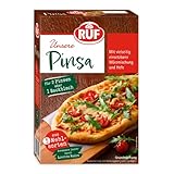 RUF Pinsa, Backmischung für einen italienischen Pinsateig mit Würzmischung und Lievito Madre, geeignet für 2 Pinsen oder 1 Backblech, 1x 422g