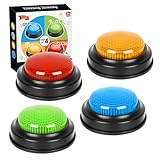 AVCXEC Buzzer mit Sound und Licht, 4 Stück Learning Resources Buzzer für Kinder, Antwort Buzzer für Unterricht mit Klassenzimmer, Game Show Buzzer Spielzeug, für Schule und zu Hause, Mehrfarbig