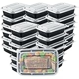 BeaFota 50 Stück 32oz Meal Prep Container mit, Prämie Wiederverwendbar Behälter für die Zubereitung von Mahlzeiten Lunchbox mit Deckel, Mikrowelle, Gefrierschrank, Spülmaschinenfest