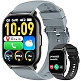 Smartwatch für Herren und Damen, Fitness: Anruf tätigen/annehmen, Smartwatches für Herren, digitale Herrenuhren, Laufen, wasserdicht, Smartwatch, Android-Handys, iPhone, Samsung, kompatibel,