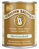 Hermann Sachse Hartwachsöl farblos 750 ml – 2-in-1 Holzpflegeöl & Wachs für Holzboden, Möbel & Treppen – natürlicher Holzschutz mit seidigem Glanz – pflanzlich, robust & Made in Germany