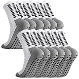 Utensilsto 6 Paare Fußball Socken,Weiß Sportsocken Männer 39-43 Anti-Rutsch Grip Fussball Socken Fußballsocken Sportsocken Herren Damen für Fußball,Basketball,Laufen,Radfahren(Weiß)