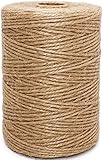 Abio Jute-Schnur 50m 2-3mm Jutegarn 50m Schnur reissfest 100% Natur Jute Kordel Deko Paketschnur Naturfaser Dekoration Verpackung Bindegarn Hanfschnur Spagat Hanfband Juteband (50m, Natur)