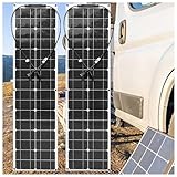 Sonnenkollektoren, 400 Watt, monokristallines Set, biegbares netzunabhängiges Ladegerät für Wohnmobil, Zelt, Boot, Kabine und Marine-Camping