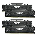 【DDR5 RAM】 GIGASTONE Game PRO 128GB Kit (4x32GB) DDR5 5600MHz PC5-44800 CL40-40-40-76 Intel XMP 3.0 AMD Expo 1.2v UDIMM 288 Pin Unbuffered Non ECC High Performance Gaming Desktop Memory - Schwarz