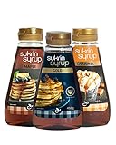 Sukrin Probierset Sirup Caramel, Maple und Gold - Zuckerfreie Sirupe mit Ballaststoffen. gesüßt mit Erythritol und Stevia