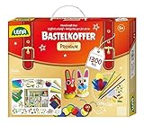 Lena 42663 Premium XXL Bastelkoffer mit 1300 Teile, Material zum Basteln, mit Moosgummi, Buntpapier, Perlen, Blumen, Pompon, Bänder, Knöpfe, Kulleraugen und vielem mehr, für Kinder ab 5 Jahre, Mittel