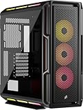 CORSAIR iCUE LINK 5000T LX RGB Mid-Tower ATX PC-Gehäuse – 3X Vorinstallierte LX120 Lüfter, Integriert Aurora Lichtstreifen, Geräumiges Interieur, iCUE LINK Inklusive Systemnabe – Schwarz
