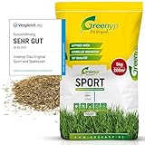Greenyp Sport I strapazierfähiger Sport-& Spielrasen I 5kg für 200m² I Sportrasen Grassamen Rasensamen Rasensaat Gras Nachsaat schnellkeimend
