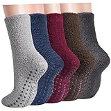 Caldodo Warme Kuschelsocken Stoppersocken Herren Damen mit Noppen, Dicke Wintersocken Flauschige Socken für Männer, Winter Antirutsch bettsocken, haussocken, hüttensocken, 39-46