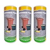 HAC24 3X Biotonnenpulver je 500g Biotonnen für ca. je 600 l Bio Mülleimer Abfall Abfalltonne Pulver Geruchskontrolle