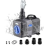 EXLECO Super Eco Teichpumpe Filterpumpe 3000L/H 10Watt Energiespar Wasserpumpe Koiteich Bachlaufpumpe CTP-2800