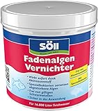 Söll 80594 FadenalgenVernichter mit Aktivsauerstoff 500g -hochwirksamer Fadenalgenentferner mit Sofortwirkung vernichtet Fadenalgen im Pflanzenteich Naturteich Schwimmteich Fischteich Koiteich