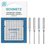 SCHMETZ Nähmaschinennadeln: 10 Universal-Nadeln, Nadeldicke 70/10-100/16, Nähset, 130/705 H, auf jeder gängigen Haushaltsnähmaschine einsetzbar