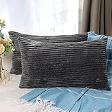 CALIYO Kissenhülle Kord Uni 2er Set, Kissenbezug 40 x 80 Kissenbezüge für Zierkissen Dekokissen Sofakissen Couchkissen in vielen Farben.